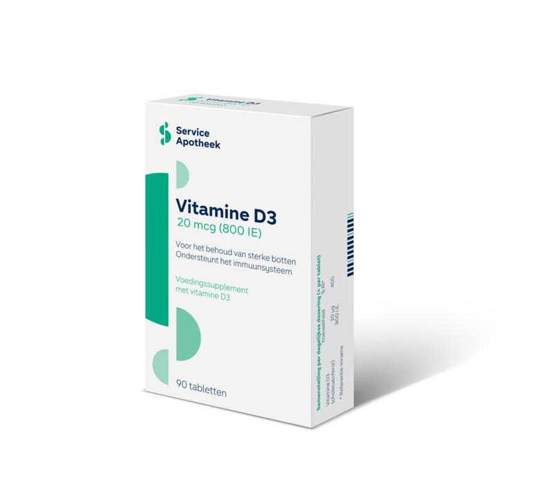 Apotheek Vitamine D3 20 mcg